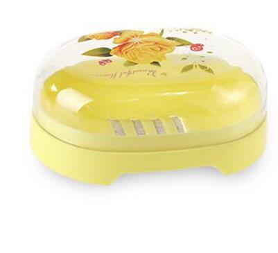 Hometree Rose Met Deksel Zeepbakje Box Case Houder Wassen Stofdicht Douche Huis Badkamer Accessoires Set zeepbakje H26: H26 yellow