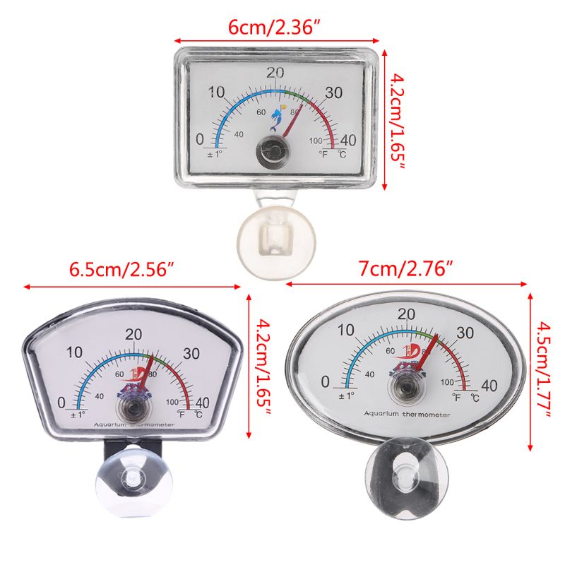 Akvarie termometer pointer akvarium temperatur skive nedsænkelig sugekop