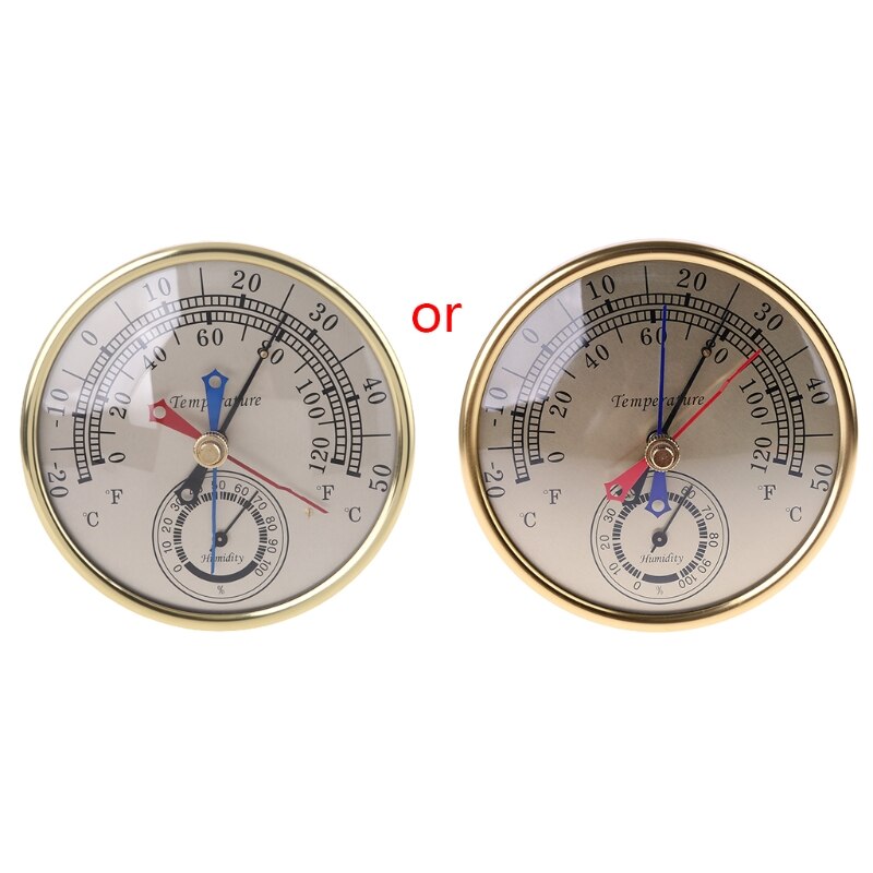 5 "Min Max Thermometer Hygrometer Wall Mount Opknoping Analoge Temperatuur Vochtigheid A0NC
