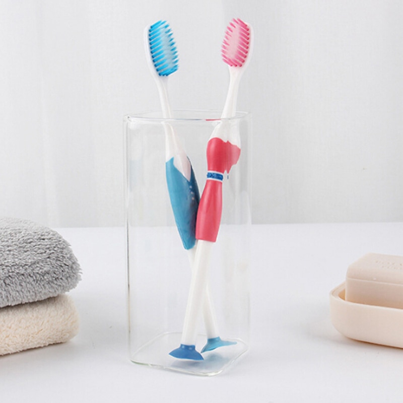 2pcs/set Two Loaded Silicone Adult Toothbrush Soft Bristle Soft Two Loaded Couple Tooth Brush Tongue Scraper Teeth Brush