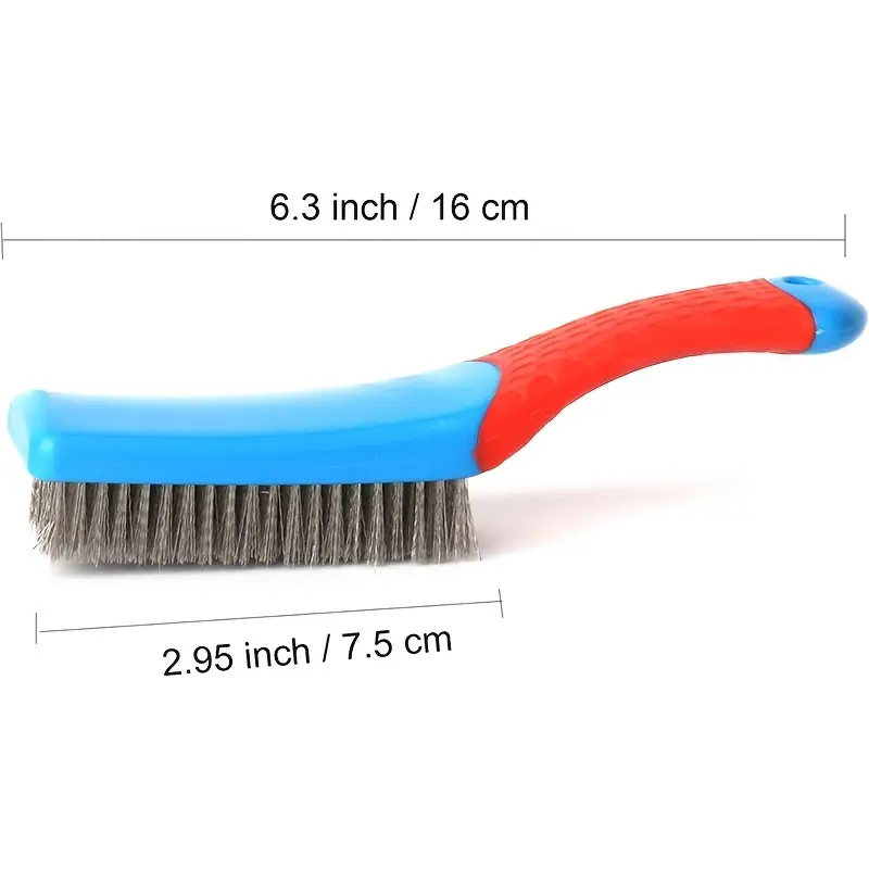 Setole in acciaio inossidabile per impieghi gravosi con impugnatura in plastica per ruggine, scorie di movimentazione, sporco e vernice con pulizia profonda