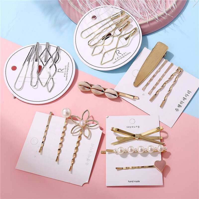 LETAPI Pieno di perle Capelli Pinze per le Donne di Moda Dolce Imitazione di Stile Coreano Forcelle Della Lega BB Hairgrip Accessori Dei Capelli Delle Ragazze