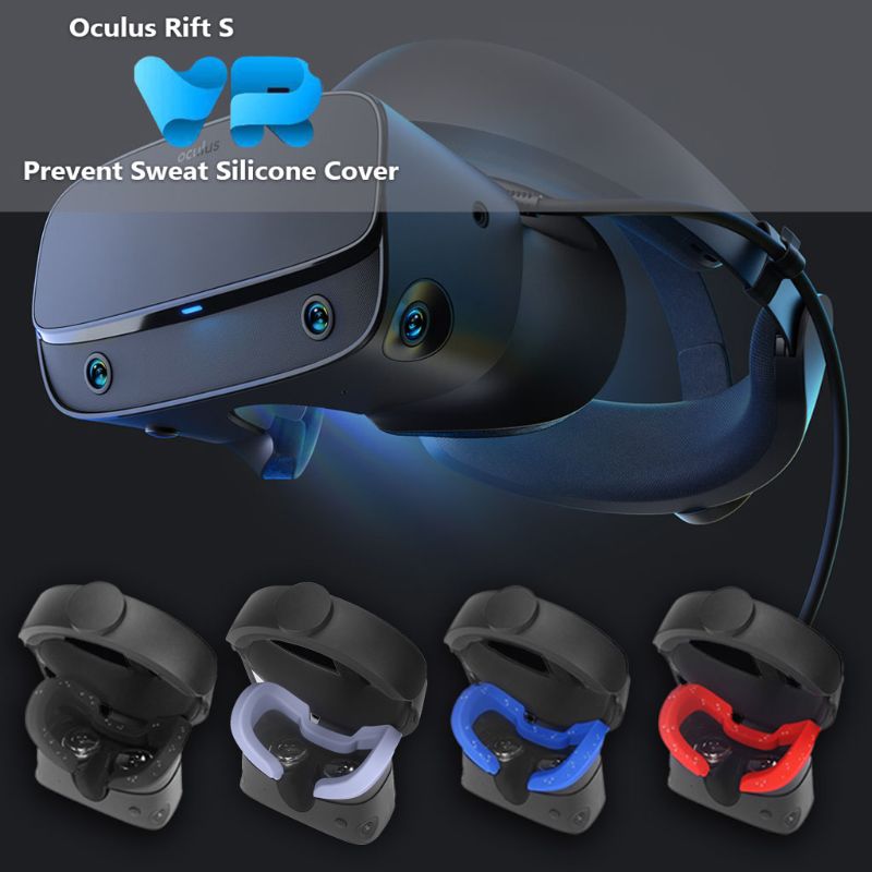 Zachte Anti-zweet Siliconen Oogmasker Case Cover Skin voor Oculus Rift S VR Bril