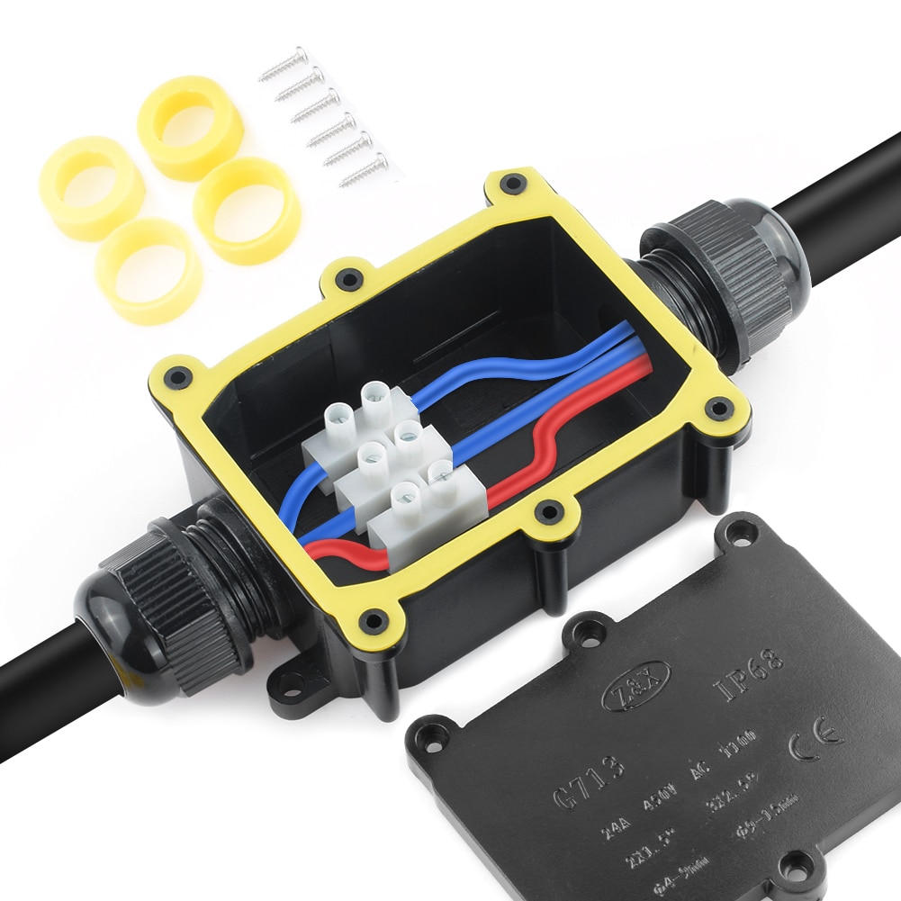 IP68 Waterproof Junction Box Underground Cable Line Protection Wire Connector 2-6 Way Electrical Cable Connector External
