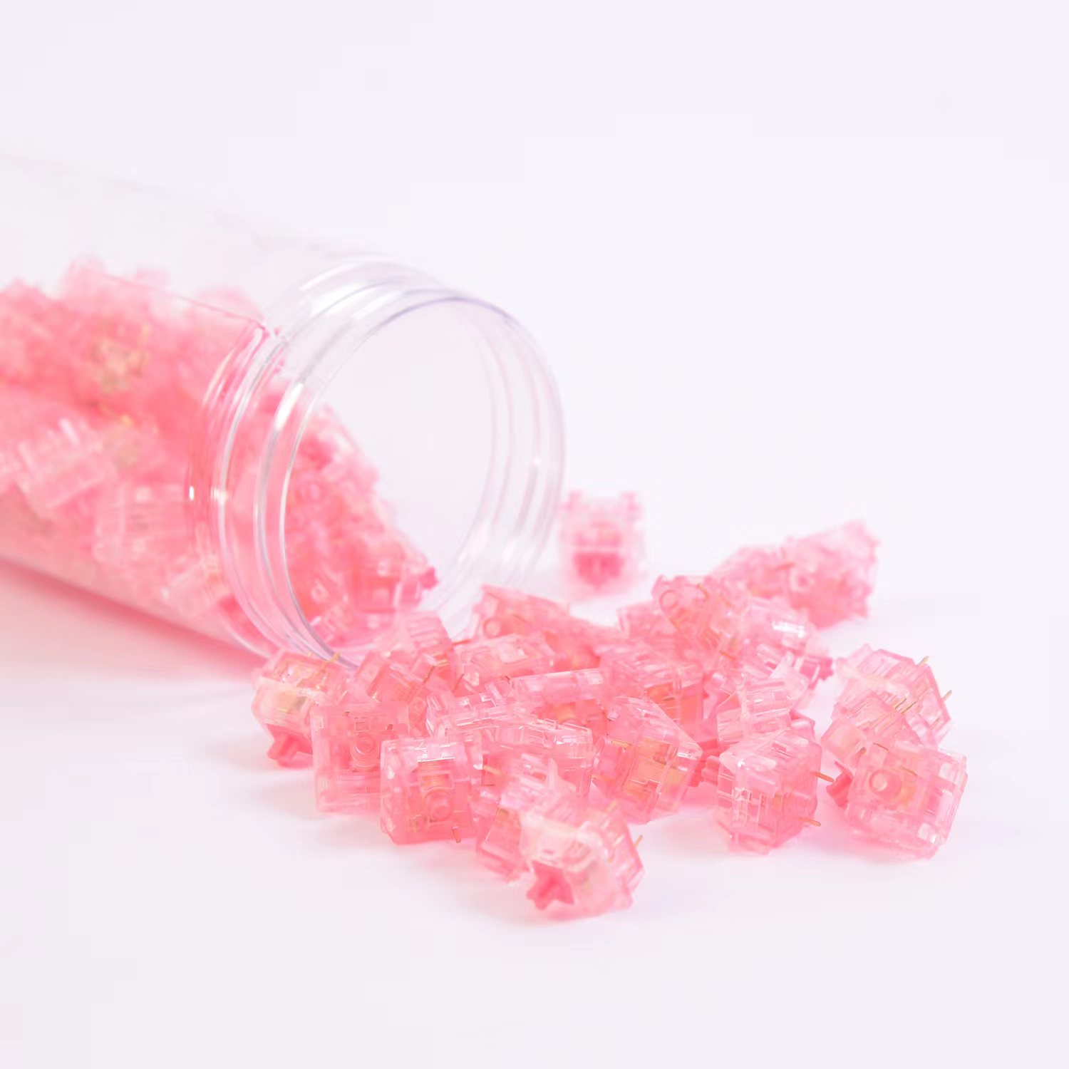 [Jar Pack] KTT Strawberry Switch V2 Mechanisch toetsenbord Inhoud Lineair 45g 3-pins transparant RGB gouden plaatveer GK61 Anne Pro2