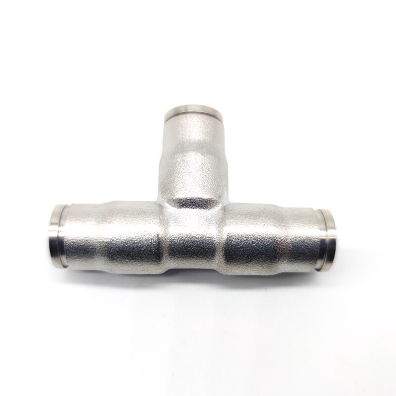 High Pressure Brass 3/8" Interface Slip Lock Quick Connector Tee Elbow Straight Joint With Nozzles Seat Misting System Fittings: T connector
