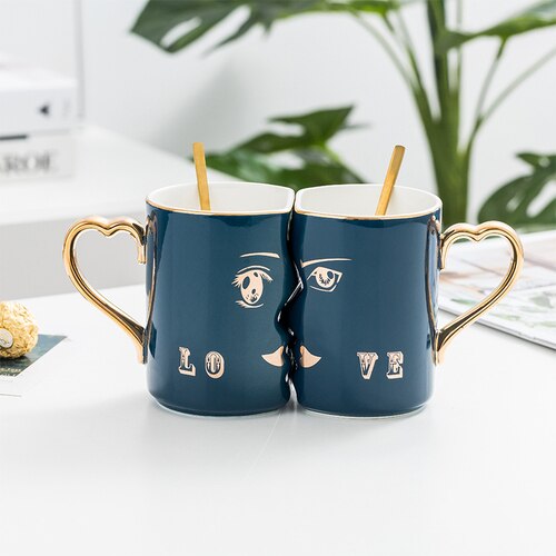 European Luxury Tea Cups and Saucers Set Gold Rim Royal Porcelain Espresso Sups Cup Stand Tazzine Caffe Wedding Cups AC50CU: I