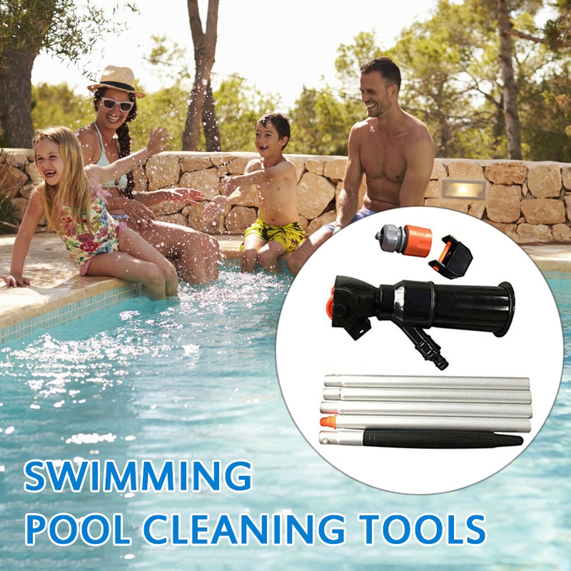 Portable Swimming Pool Pond Vacuum Cleaner Tub Cleaning Brush Vacuum Hose Kit For Outdoor Pool Pond Clean Tools