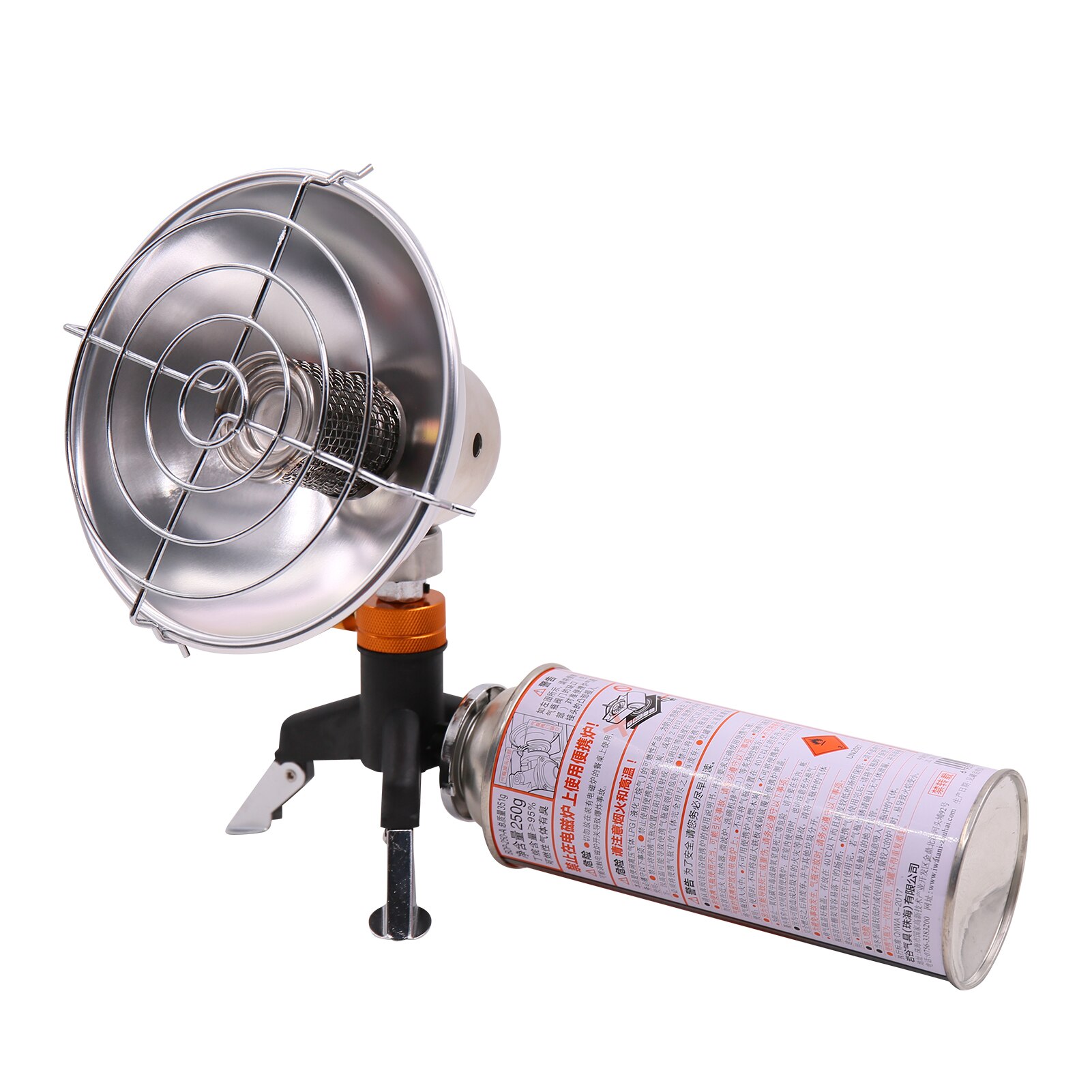 Portable Gas Heater Control Valve Gas Tank Holder Winter Warm Outdoor Camping Equipment Heating Stove with Support