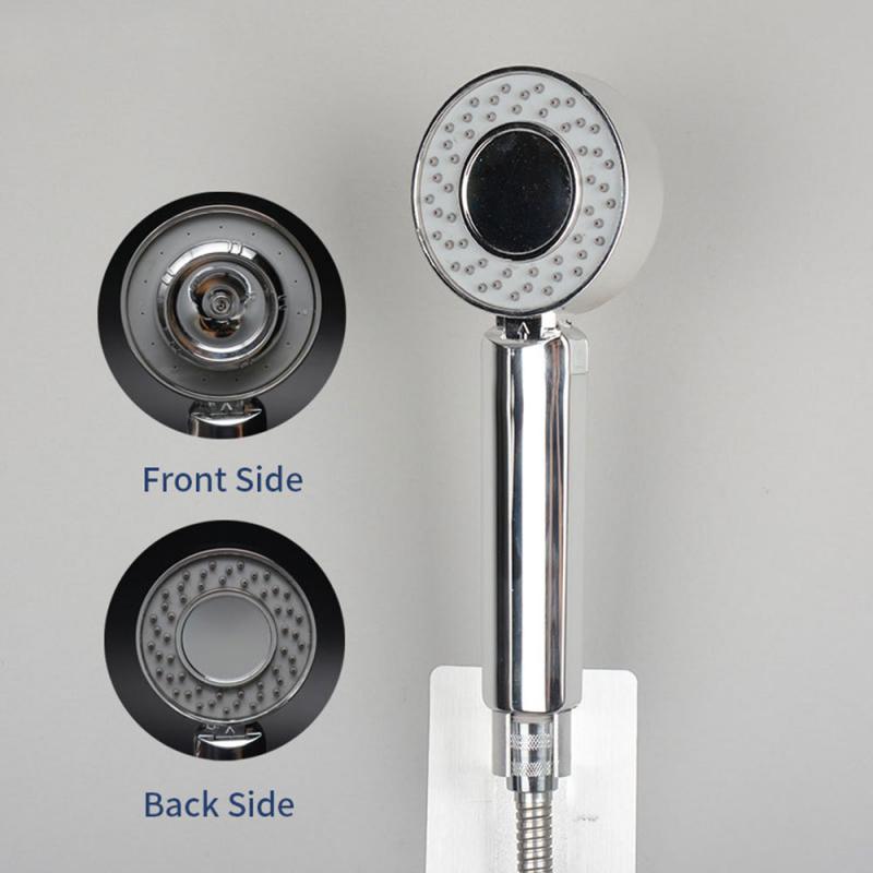 Double-sided Bath Shower Head 3 Modes Water Saving handheld shower head high pressure chrome Bathroom Shower Nozzle: Default Title