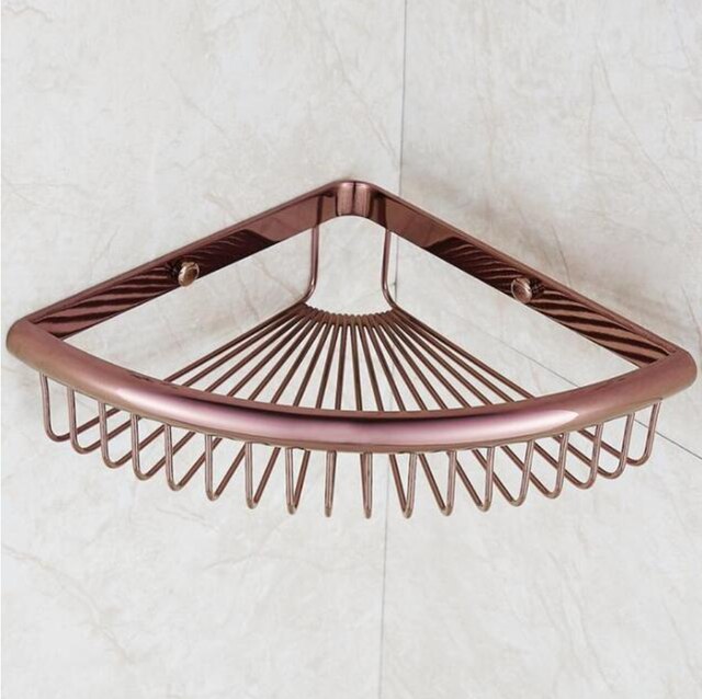 Antiek Messing Doucheplank, Metalen Douchewagen Mand Organizer Opbergrek Badkamer Wandgemonteerde Opbergmand