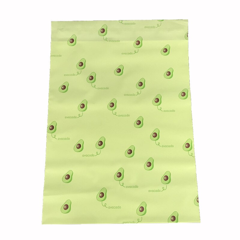 50 Stuks Geel Avocado Fruit Patroon Express Envelop Opbergzakken Poly Mailers Self Seal Plastic Envelop Verpakking Zak