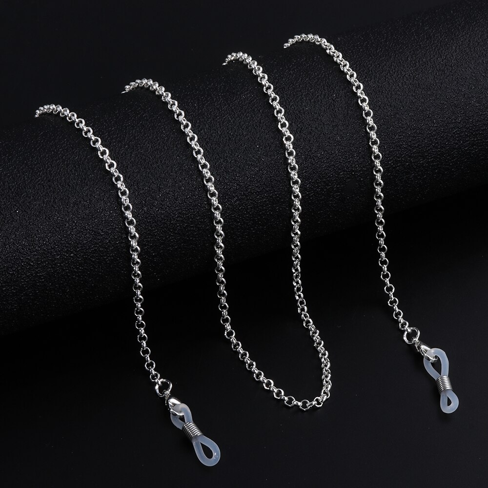 Tyylikkäät lukulasit, ketjulliset metalliset aurinkolasit, vintage-narut, rento helmikoristeinen silmälasikaulakoru, silmälasiasuste: 17