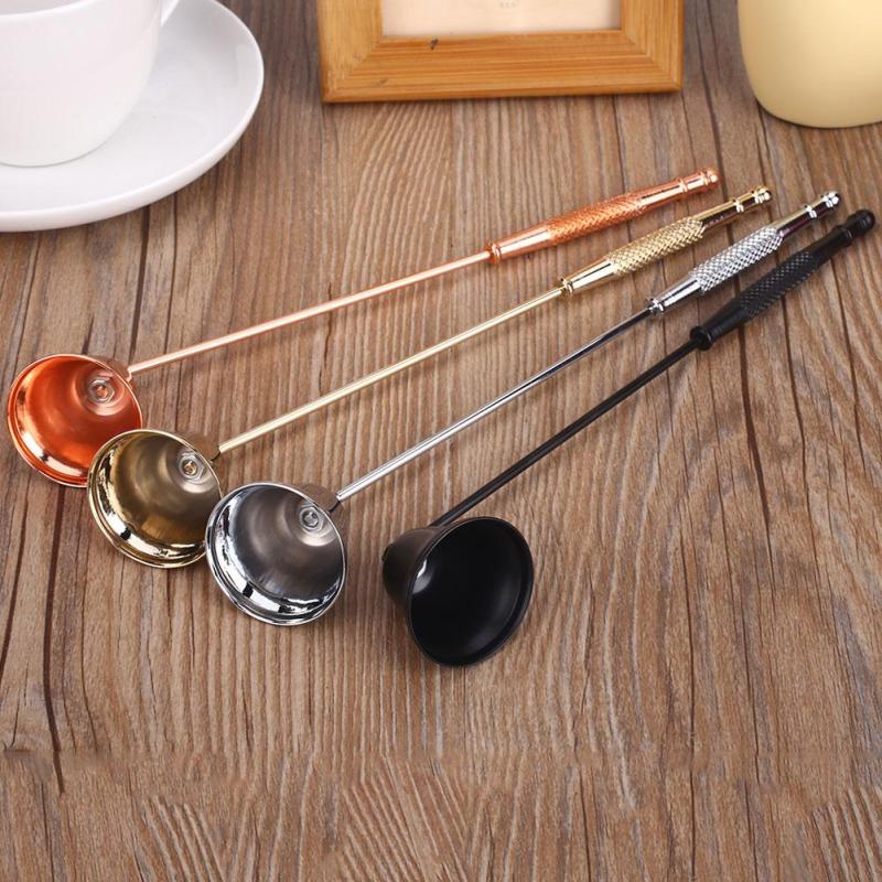 Stainless Steel Candle Extinguisher Candle Votive Candle Home Art Candle Wedding Convenient Noble Home Decorations Shape Bell