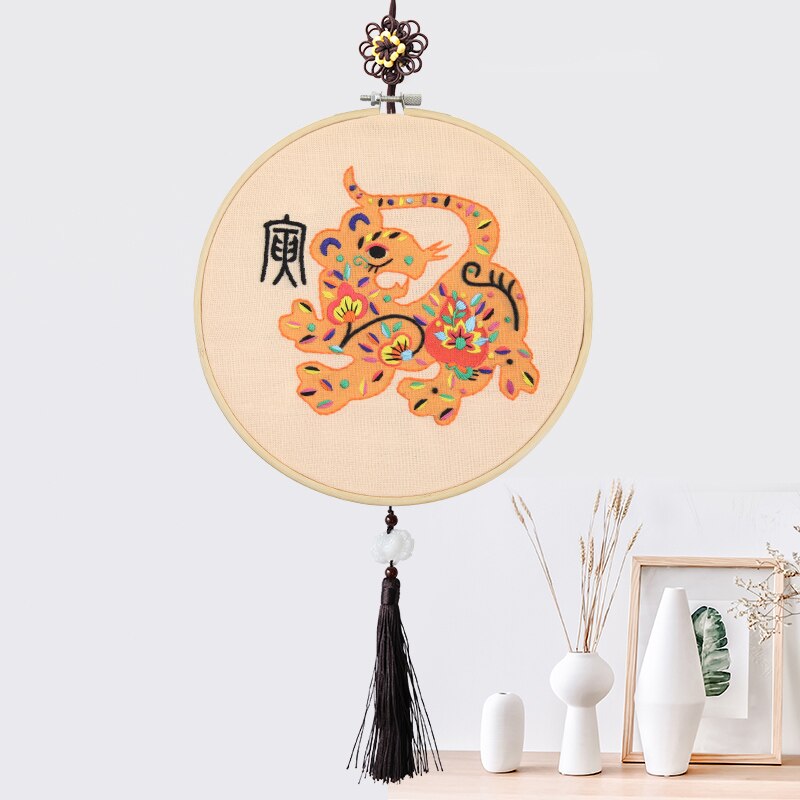 Handwerken Praktijk Kits Zodiac Diy Linten Borduren Voor Beginner Kruissteek Muurschildering Art Home Decoratie Voldoen Sets