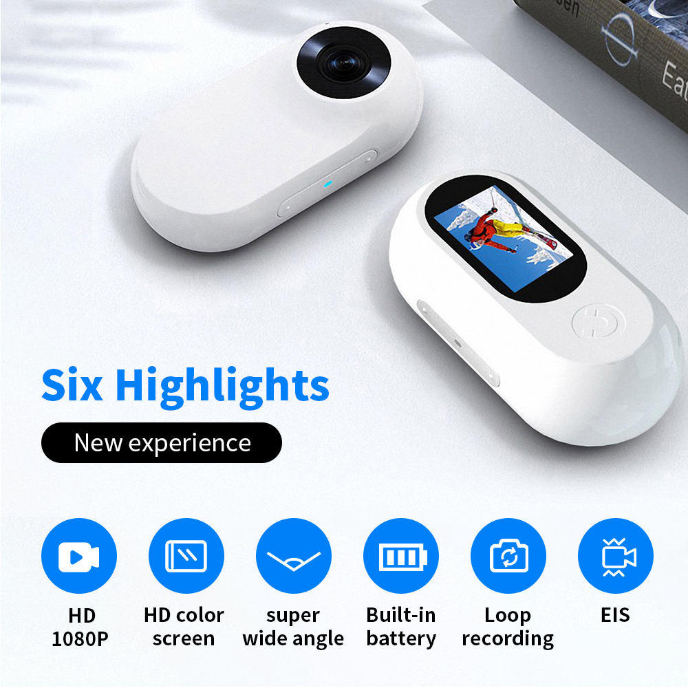 Action Anti Shaking Mini Camera 1080P Full HD Head Mounted Magnetic Attraction Motion Camera DV Sport Video Recorder Helmet Bike