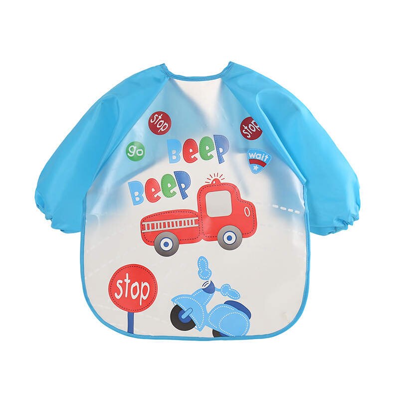 Warmom Leuke Cartoon Slabbers Waterdichte Baby Eten Bib Pocket Kinderen Tekening Lange Mouwen Schort Kids Burp Doek Baby Spullen: 5