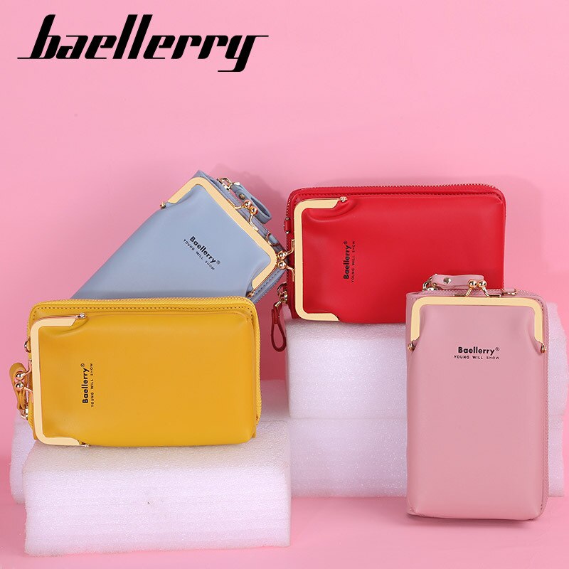 Baellerry Vrouwen Schoudertassen Multicolor Mobiele Telefoon Tassen Voor Vrouwen Effen Kleur Vrouwelijke Crossbody Tas Bolsa Messenger Handtas