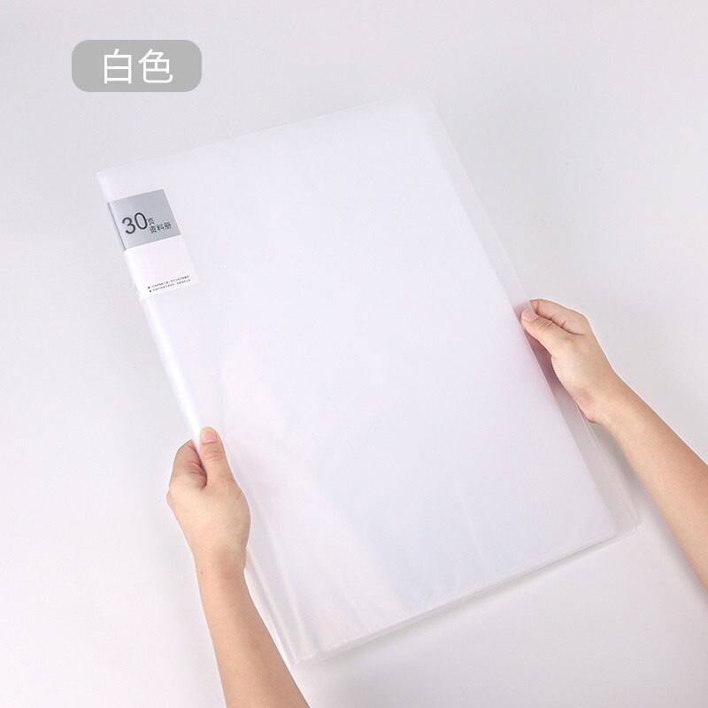 Sac de rangement pour fichiers et documents, pochette de rangement pour Album, croquis, dessin, fourniture de bureau pour étudiants, A3, 20/30 feuilles, 8k: 30 Transparent white