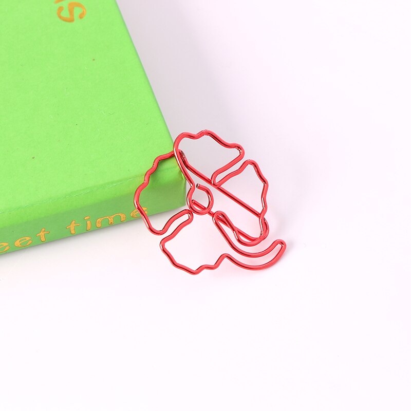 Red Clover Paper Clip Office Supplies Clip Paper Clip Clover Shape Cute Paper Clips Decorative Paperclip Metal Clip De Papel