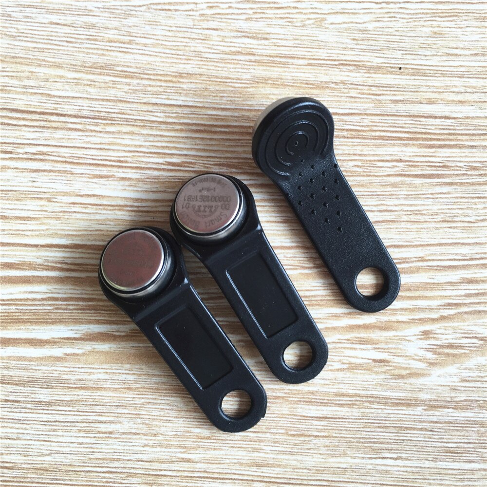 100Pcs DS1990A-F5 Tm Card Ibutton Tag Met Muur Gemonteerde Houder Zwart