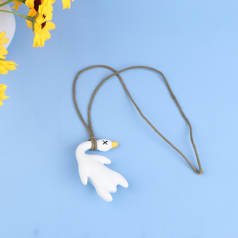Swing Goose Car Pendant Funny Swing Duck Car Hanging Ornament Car Rear View Decoration Accessories