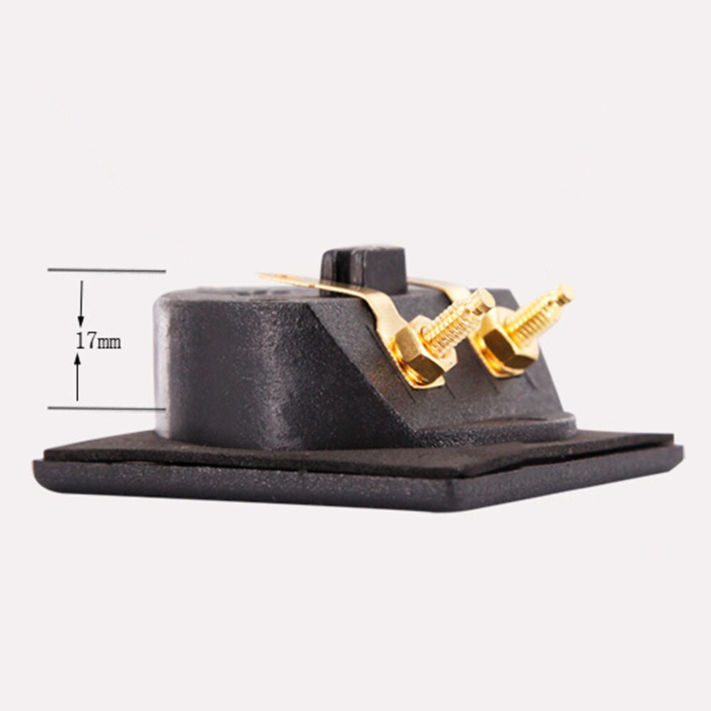 2pcs Copper Terminal Block Speaker Junction Box Connector DIY Home Black Speaker Box Terminal Binding Posts