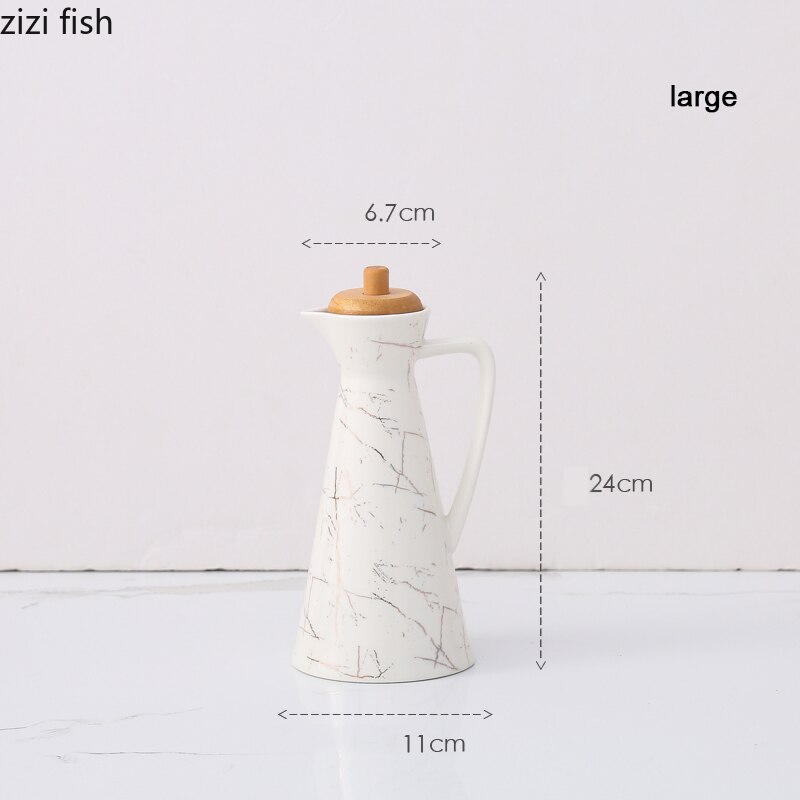 Ceramic Storage Bottle Hip Flask Kitchen Seasoning Bottle with Lid Household Pattern Snack Candy Storage Jar Cereal Dispenser: Storage bottle 10