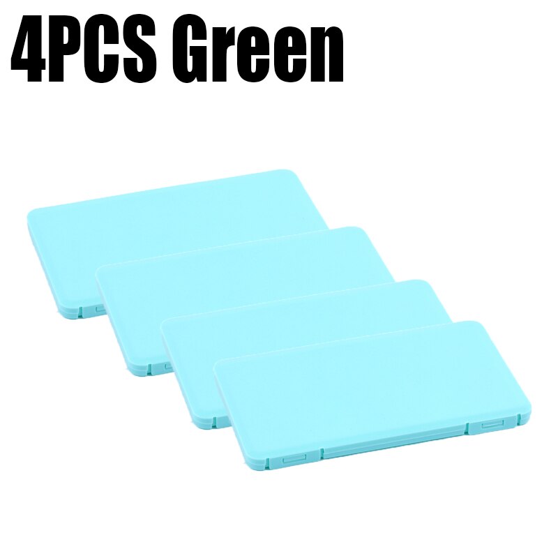Portable Mask Holder Organizer Mask Storage Box PP Face Masks Container Dustproof Mask Case Save Mask Case Box: 4PCgreen