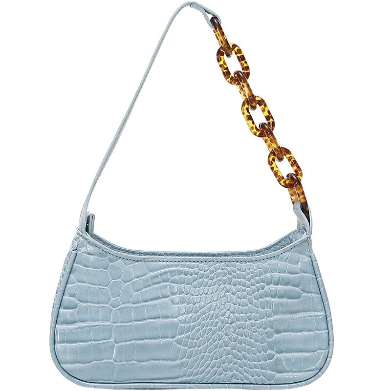 Kristall Krokodil Leder frauen Taschen Acryl Kette Umhängetasche Schulter Taschen Abend Kupplung Handtasche Dame handtaschen neue
