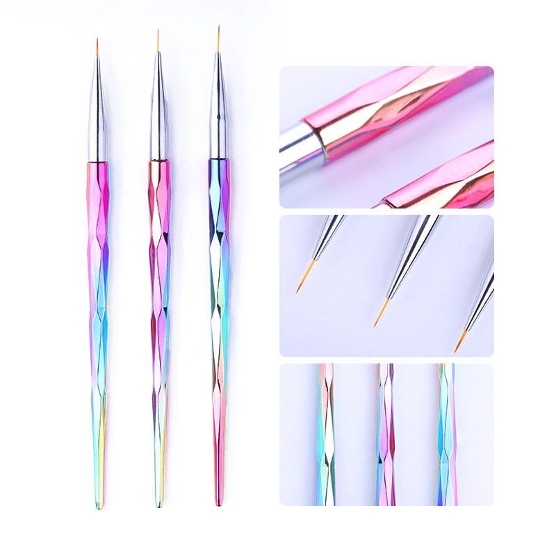 Liner penseel tekenen uv gel pen schilderen bloemen nagels diy lijn penseel auroras nagel plastic handvat nagelgereedschap nagelkunst accessoires