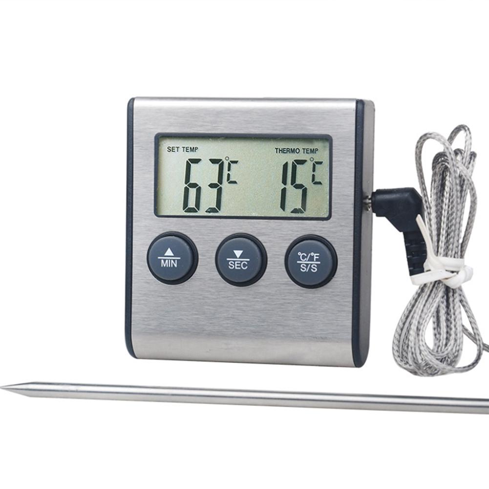 Oven BBQ Meat Temperature Gauge Probe Hangable Stainless Steel Digital Display Food Thermometer Kitchen Cooking Accessories
