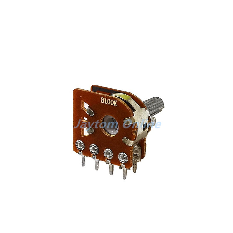 1pc-poliges Audio--lautstärkepotentiometer mit -148 schaltern, 8- Stifte mit mittelabgriff ,  b50k b100k 20mm 25mm pflaumenachse
