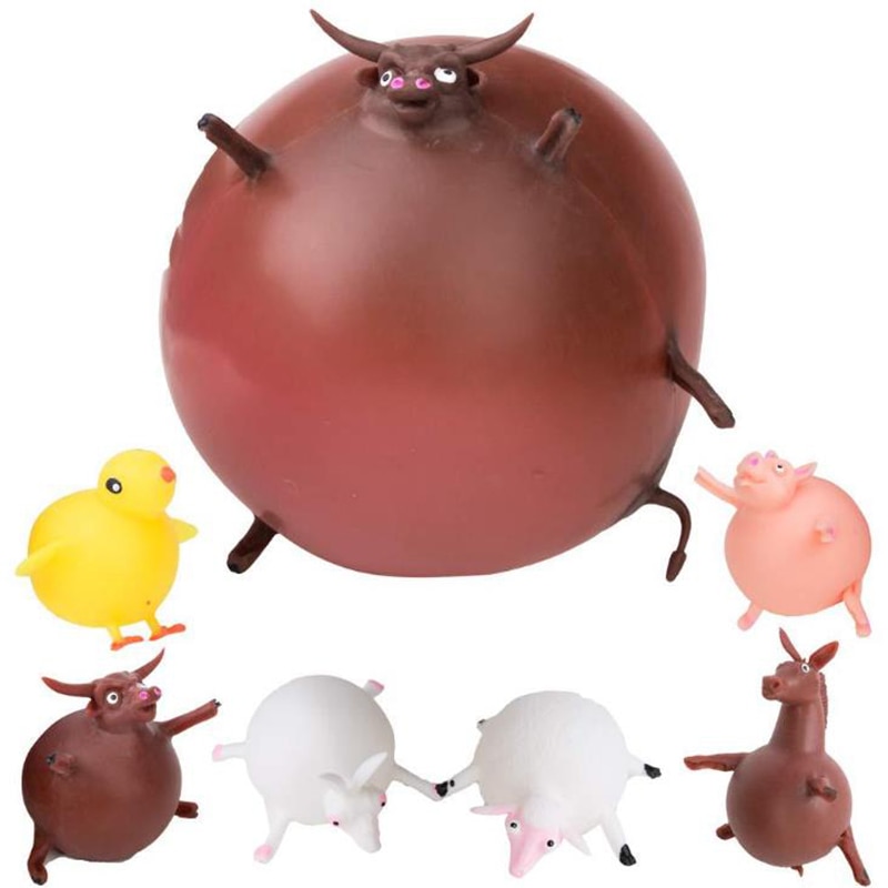 Nuovo Animale della Sfera Dell'onda Squishy TPR Lento Aumento Morbido Cinghie Simulazione Stress Relief Spremere Giocattolo Del Capretto Giocattolo Del Bambino divertente Regalo 6*5 CENTIMETRI