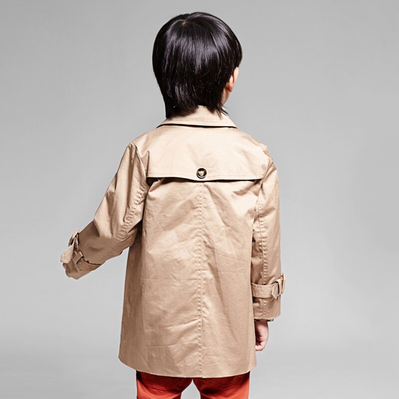 Fashion Boys' Suede Padded Trench Coat