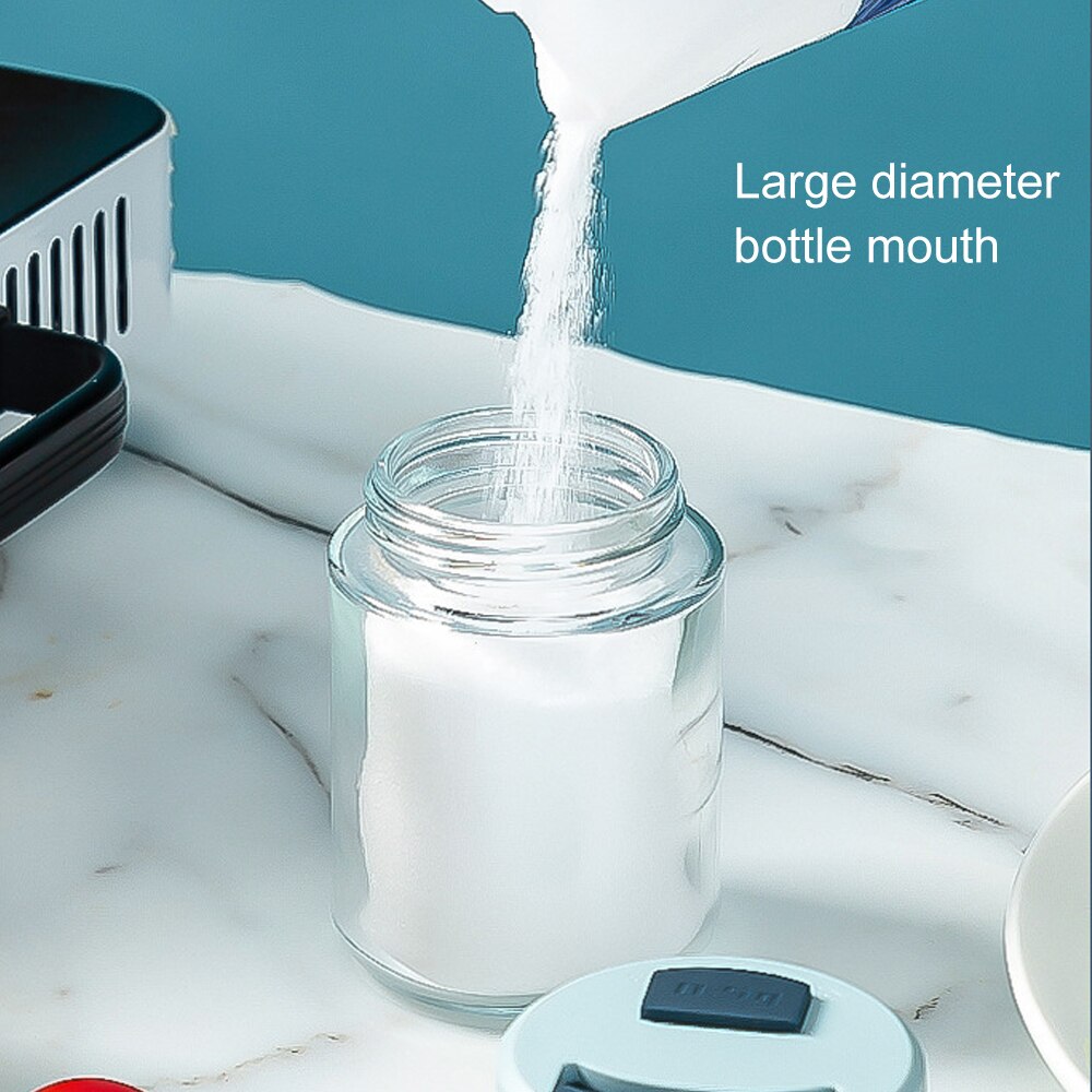 Measuring Salt and Pepper Shakers Glass Bottle Quantitative Each Press 0.5g Easy to Use Condiment Bottles Large Capacity PR