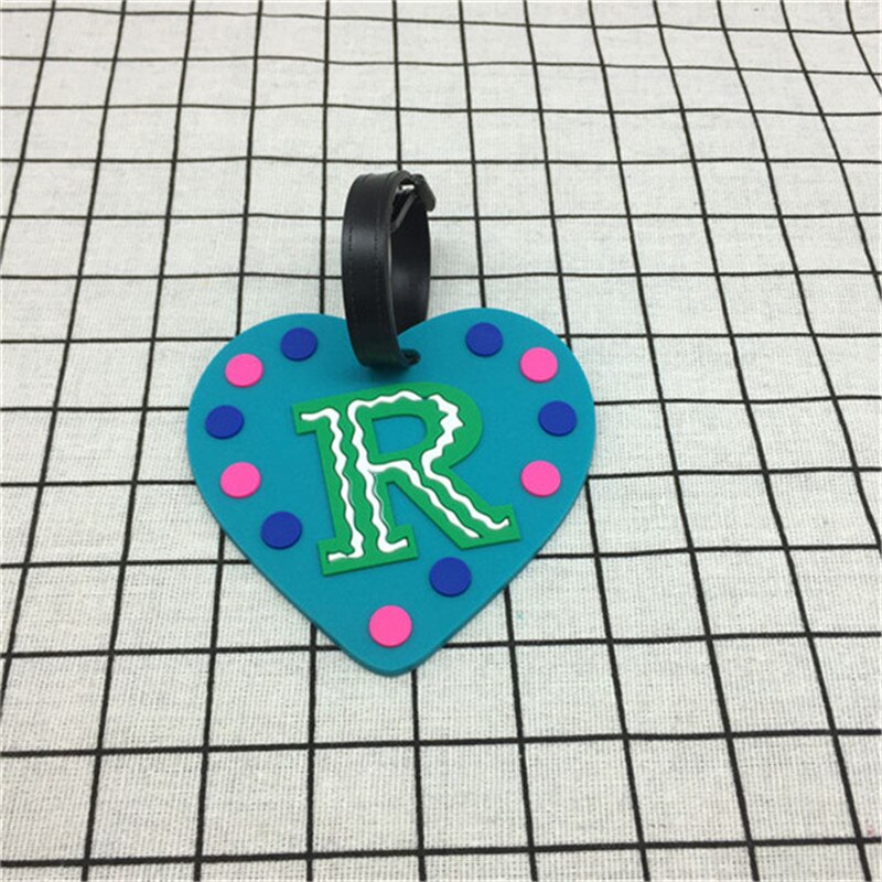 Carta creativa accesorios de viaje Etiqueta de equipaje de dibujos animados de Gel de sílice maleta ID dirección titular de equipaje de embarque etiquetas portátiles Labe: 8