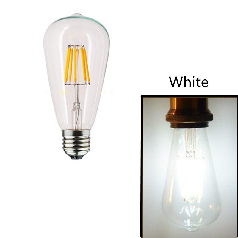 LED Edison Gloeilampen Gouden ST64 Dimbaar E27 B22 2W 4W 6W 8W 10W 12W 220V 110V 2700K 6000K 360 Graden Energielampen: groen / 2 STUKS