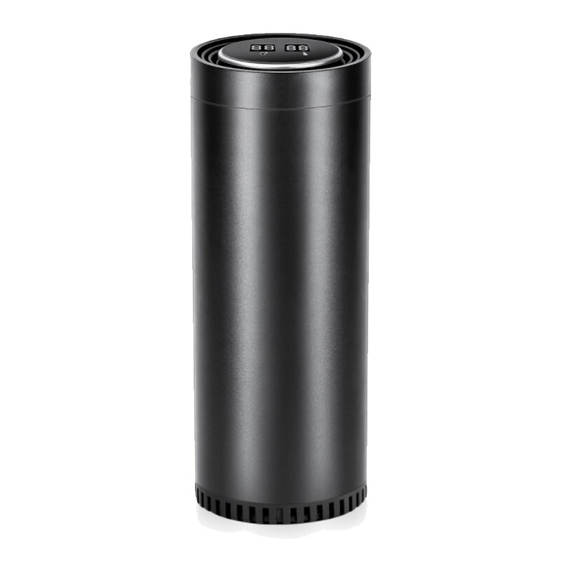 Car Air Purifier Car Fresh Air Freshener Cleaner Intelligent Display Temperature and Humidity Ionizer Car Accessories: Default Title
