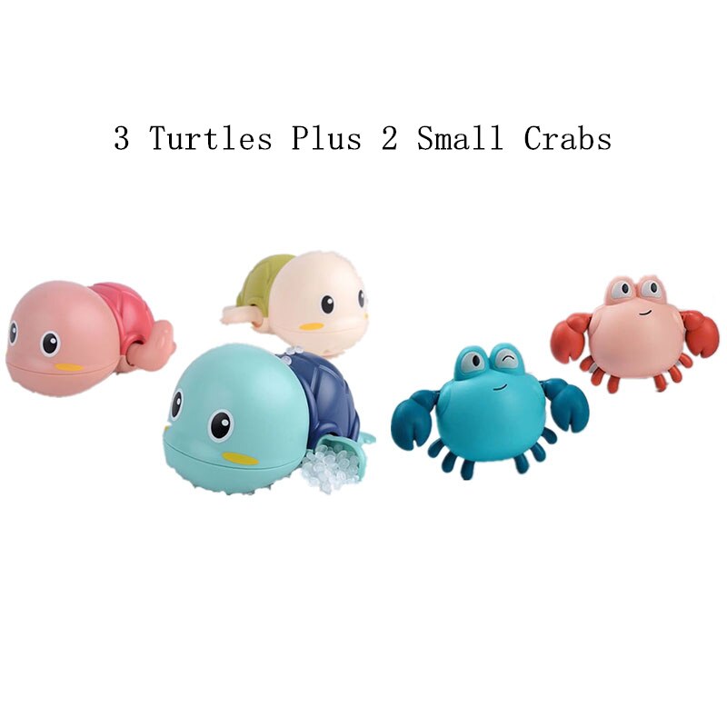 Child Bath Toy Big Crab Clockwork Baby Infant Water Classic Toy Beach Toys for Baby Drag Baby Bath Tub Summer Toys for Kids: Set 9