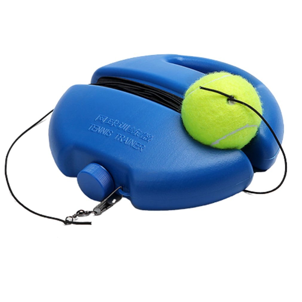 Heavy Duty Single Tennis Trainer Self-Study Tennis String Training Tool Exercise Tennis Ball Training Baseboard Sparring Device: round base