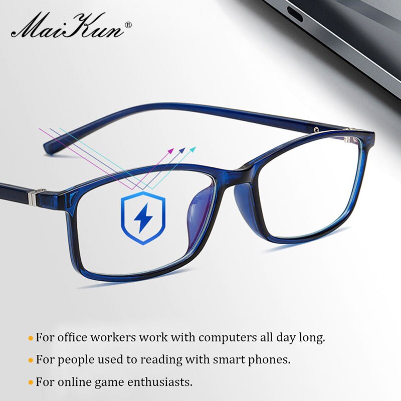 Maikun Box Anti-Blue Radiation Glasses Mobile Phone Computer Eye Protection Flat Glasses Unisex