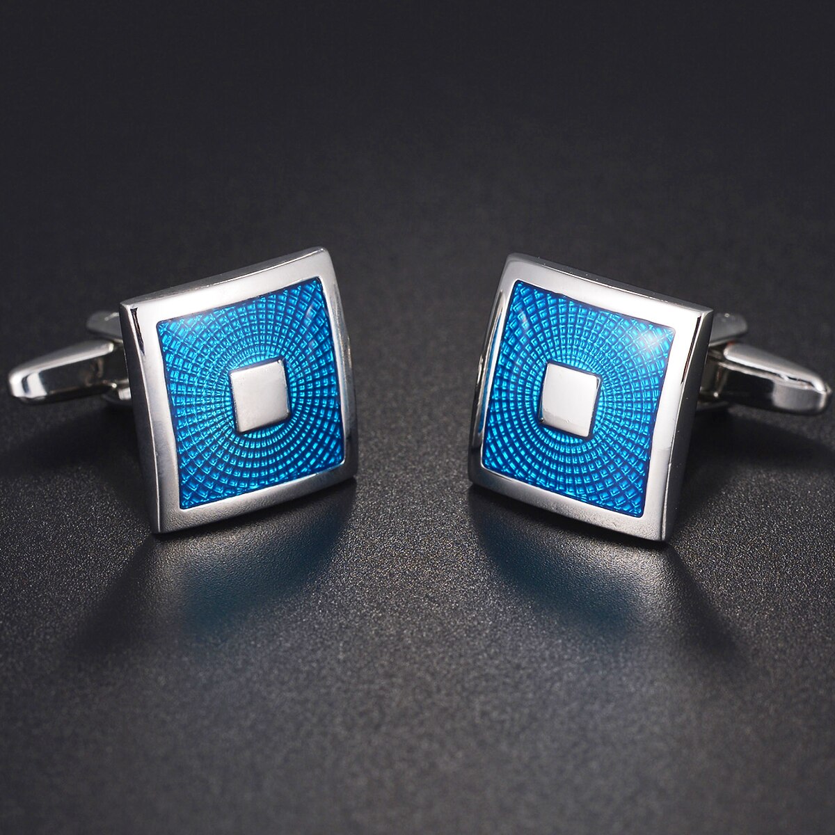 Mens Luxury Blue Crystal Cufflinks Suit Shirt Cuff Links Wedding Cufflink Jewelry Men&#39;s Accessories: 19