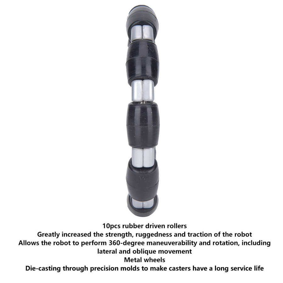 1pc 4 inches Metal Omnidirectional Wheel and neoprene roller Directional Universal Wheel Industrial Robot Parts