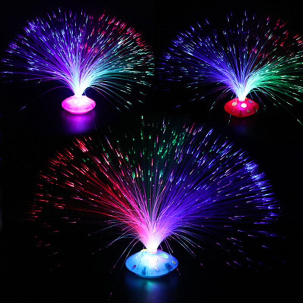 1 pc lysende flerfarvede ledede fiber lys-up legetøj ringe fest gadgets børn intelligent legetøj bryllup dekoration værktøj