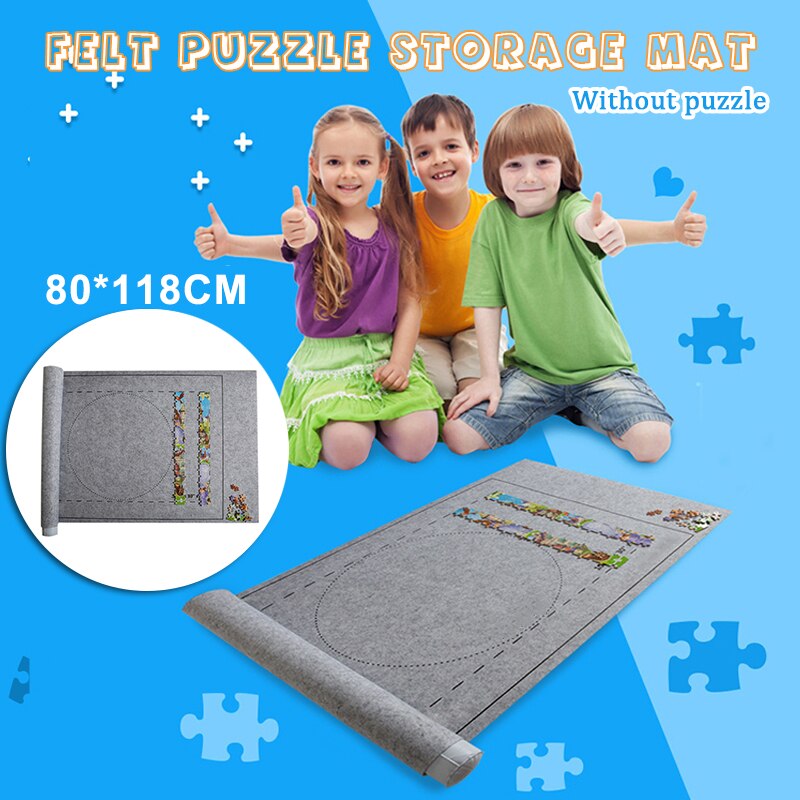 Jigsaw Puzzle Storage Mat Felt Puzzles Jigsaw Roll Felt Mat Blanket Roll Up For Up To 2000 Pieces Portable Travel Storage Bag