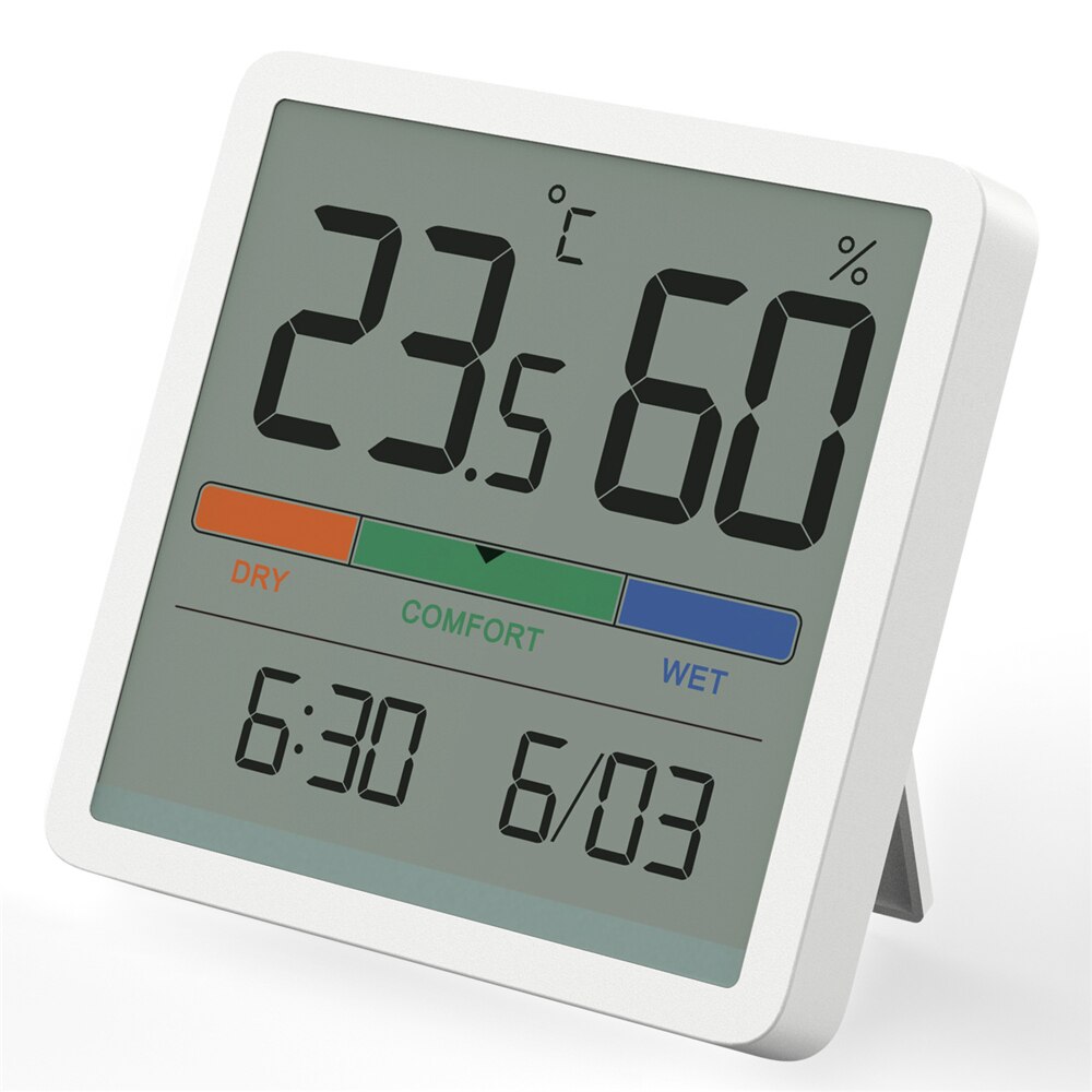 TECHNO LINE Mod. WS7039 - Termometro da parete/tavolo, temp/umidità int e temp est + cavetto sonda - Wall/table thermometer, int temp/humidity and ext temp with probe cable main image 1