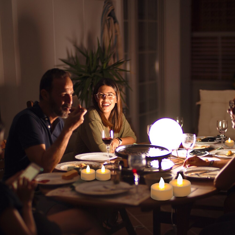 10Pcs Battery Votive Candles With Remote Control Led Candles Small Tea Lights Party Candles Electronic Candles Festive Decor