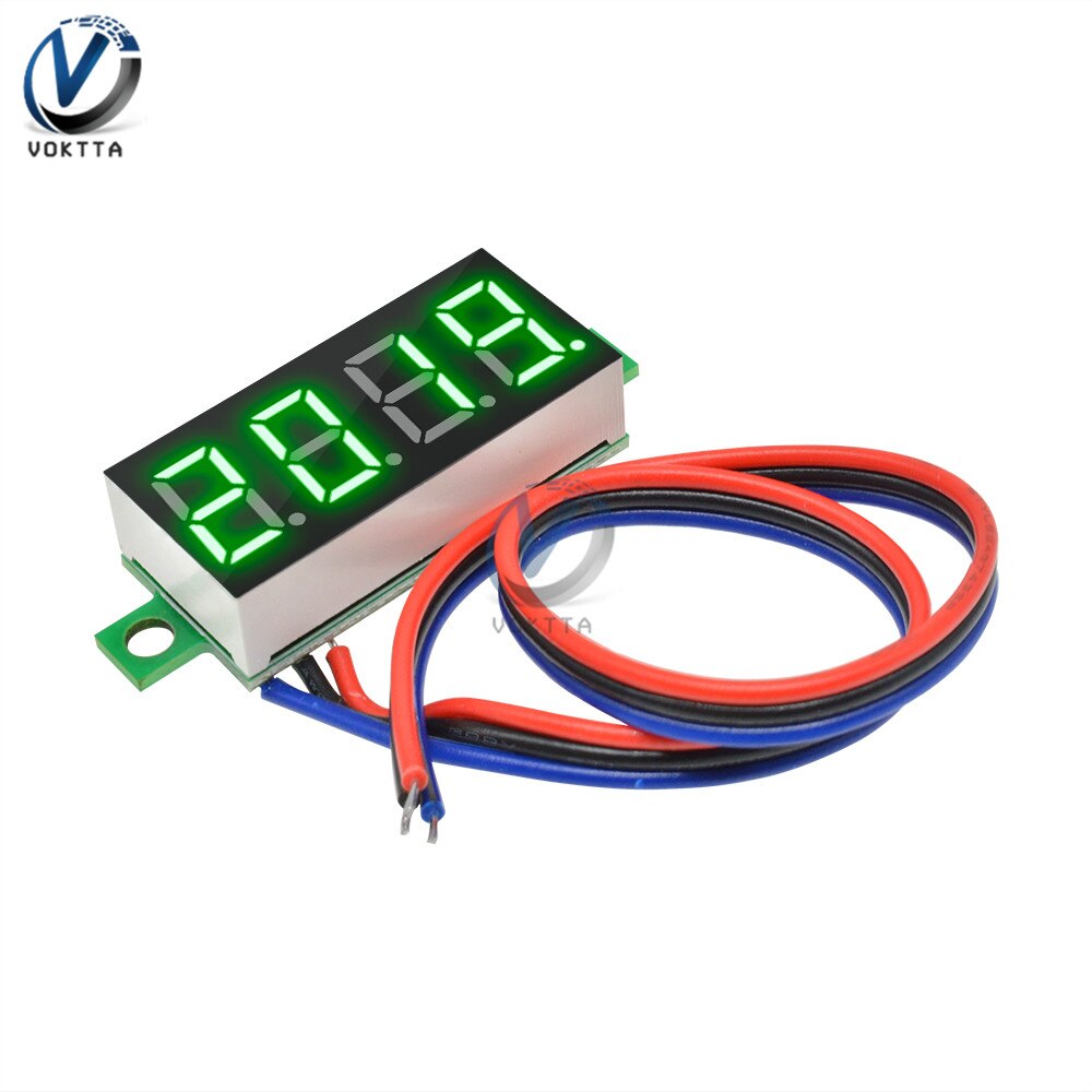 Dc 0-100V 4 Bits Mini Digitale Voltmeter Digitale Display Led Panel 0.36 Inch Drie Draden Elektrische Spanning meter Tester Met Shell