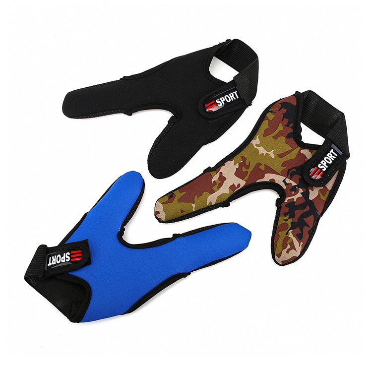 1Pcs Neoprene Fishing Gloves Half Protector Anti-Slip Anti-cut Two Finger Rod Wear Fish Catch Fingerless Outdoor Accessory